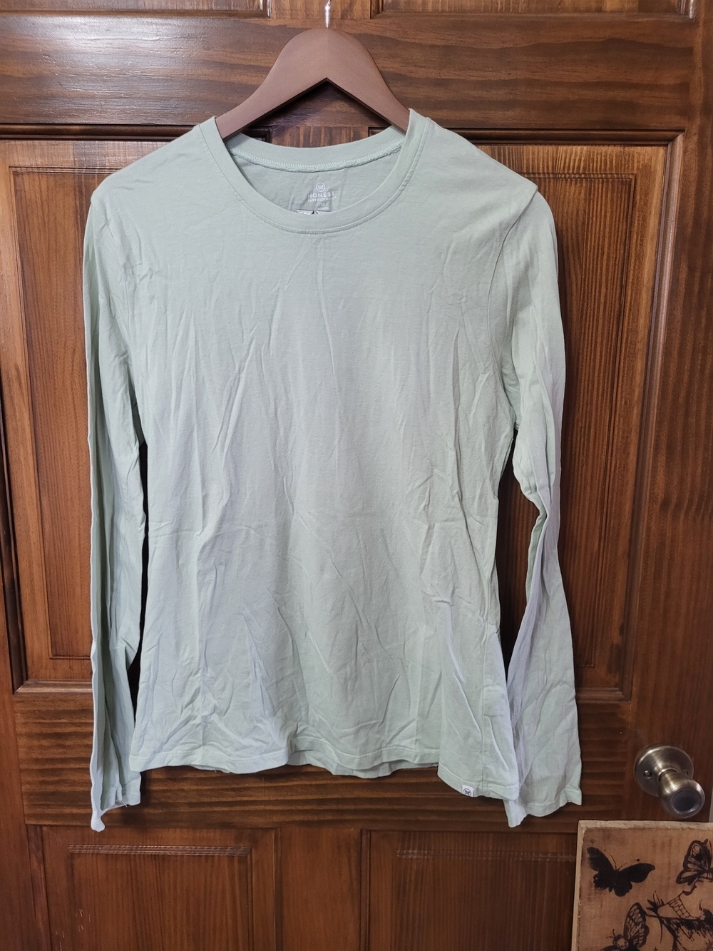 The Honest Company Women's Long Sleeve Tee Light Sage Green